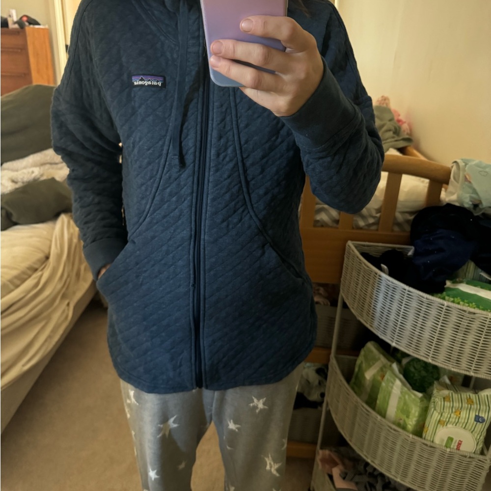 Patagonia Quilted Navy Hoodie